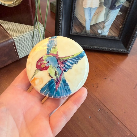 Hand-Painted Hummingbird Paperweight - Picture 9 of 12